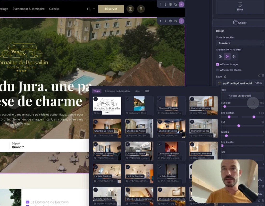 Présentation du site dans l’éditeur Web Thaïs
