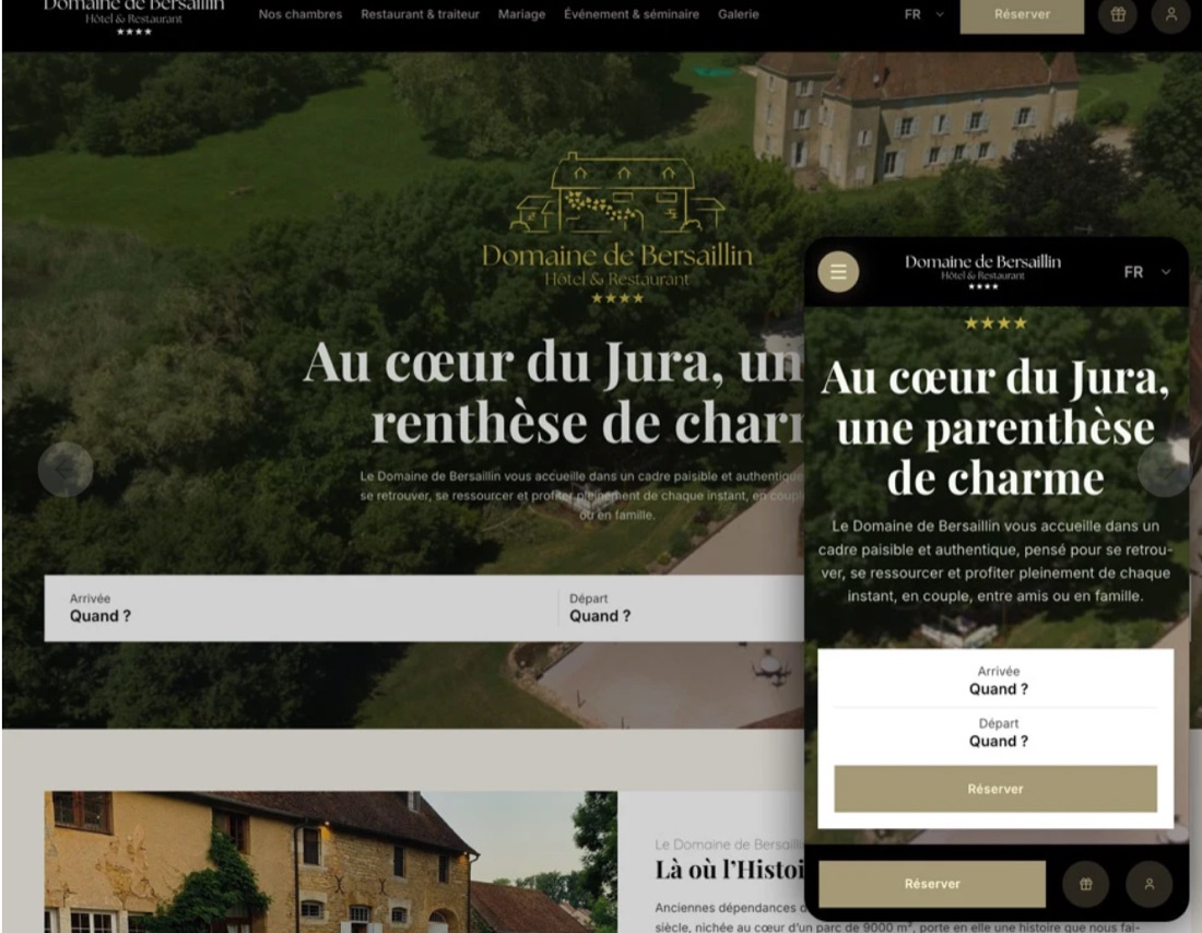 Site publié, sur ordinateur et mobile